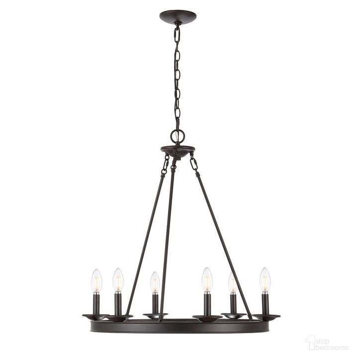 The appearance of Joris 6Lt Chandelier CHA4015A designed by Safavieh in the modern / contemporary interior design. This oil rubbed bronze finsh piece of furniture  was selected by 1StopBedrooms from Joris Collection to add a touch of cosiness and style into your home. Sku: CHA4015A. Product Type: Chandelier. Image1