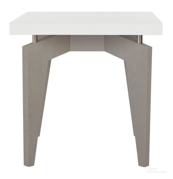 The appearance of Josef White and Grey Retro Lacquer Floating Top Lacquer End Table designed by Safavieh in the modern / contemporary interior design. This white and grey piece of furniture  was selected by 1StopBedrooms from Josef Collection to add a touch of cosiness and style into your home. Sku: FOX4224B. Product Type: Accent Table. Material: Stainless Steel. Image1