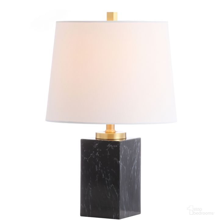 The appearance of Judson Black Marble Finish Table Lamp designed by Safavieh in the modern / contemporary interior design. This black piece of furniture  was selected by 1StopBedrooms from Safavieh TBL Collection to add a touch of cosiness and style into your home. Sku: TBL4172A. Product Type: Table Lamp. Material: Brass. Image1