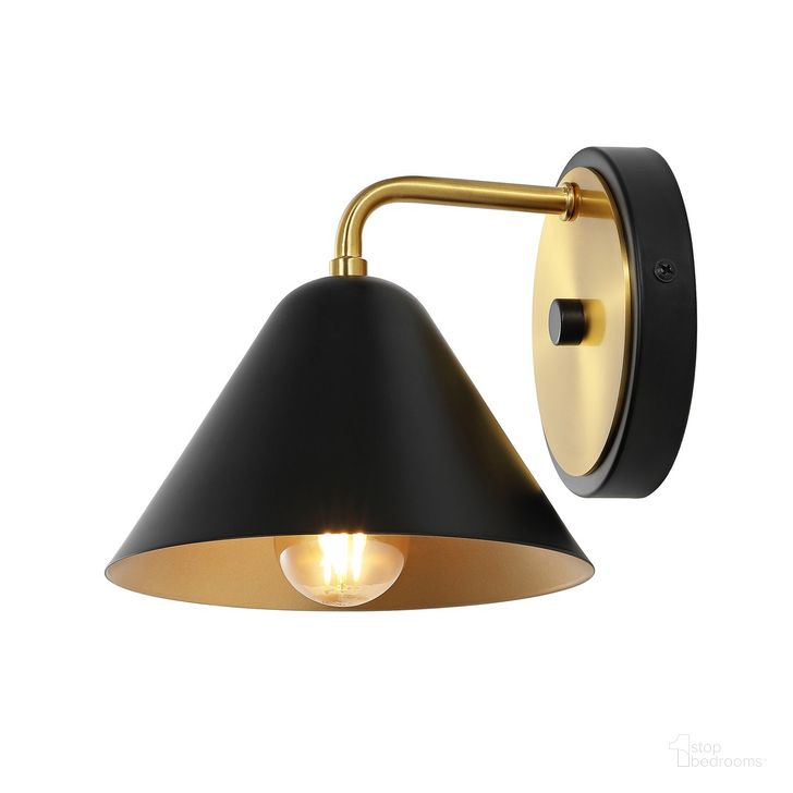 The appearance of Jynn Wall Sconce in Black designed by Safavieh in the modern / contemporary interior design. This black piece of furniture  was selected by 1StopBedrooms from Jynn Collection to add a touch of cosiness and style into your home. Sku: SCN4074A. Product Type: Wall Sconce. Image1