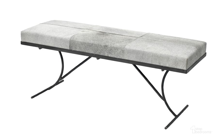The appearance of Kai Bench In Grey designed by Jamie Young Company in the rustic / southwestern interior design. This grey piece of furniture  was selected by 1StopBedrooms from Kai Collection to add a touch of cosiness and style into your home. Sku: 20KAI-BEGRBK. Product Type: Bench. Material: Iron. Image1