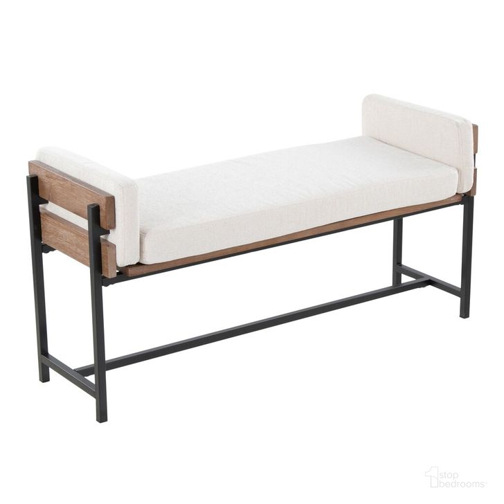 The appearance of Kari Bench In Black and Brown designed by Lumisource in the country / farmhouse interior design. This white and brown piece of furniture  was selected by 1StopBedrooms from Kari Collection to add a touch of cosiness and style into your home. Sku: BC18-KARI2 BKBNCR1. Material: Wood. Product Type: Bench. Image1