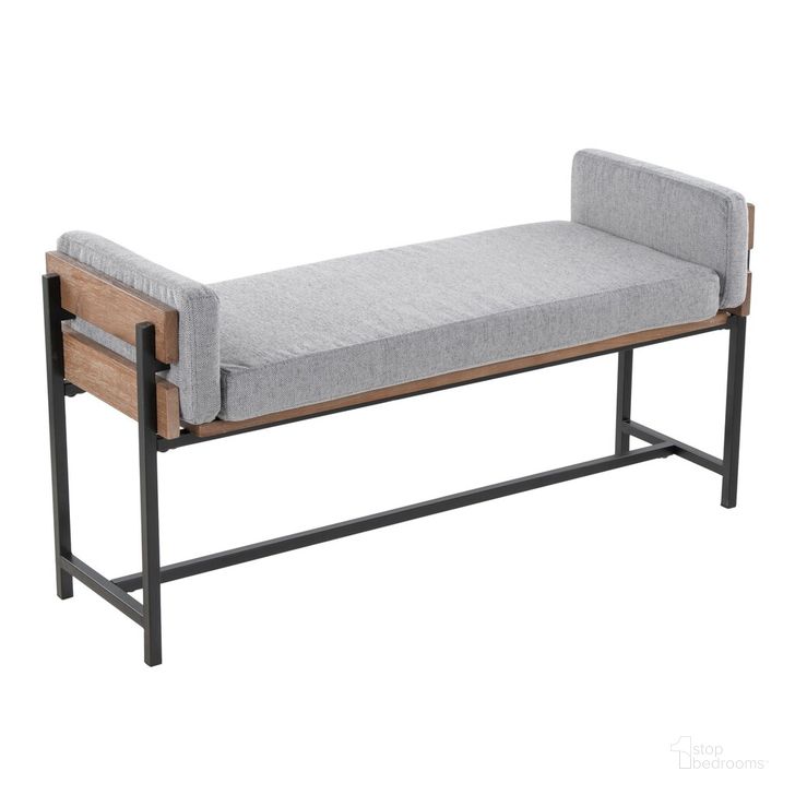 The appearance of Kari Bench In Black and Brown designed by Lumisource in the country / farmhouse interior design. This brown and gray piece of furniture  was selected by 1StopBedrooms from Kari Collection to add a touch of cosiness and style into your home. Sku: BC18-KARI2 BKBNLGY1. Material: Wood. Product Type: Bench. Image1