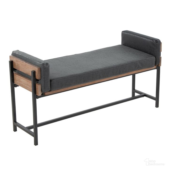 The appearance of Kari Bench In Black and Brown designed by Lumisource in the country / farmhouse interior design. This black and brown piece of furniture  was selected by 1StopBedrooms from Kari Collection to add a touch of cosiness and style into your home. Sku: BC18-KARIPU2 BKBNBK1. Material: Wood. Product Type: Bench. Image1