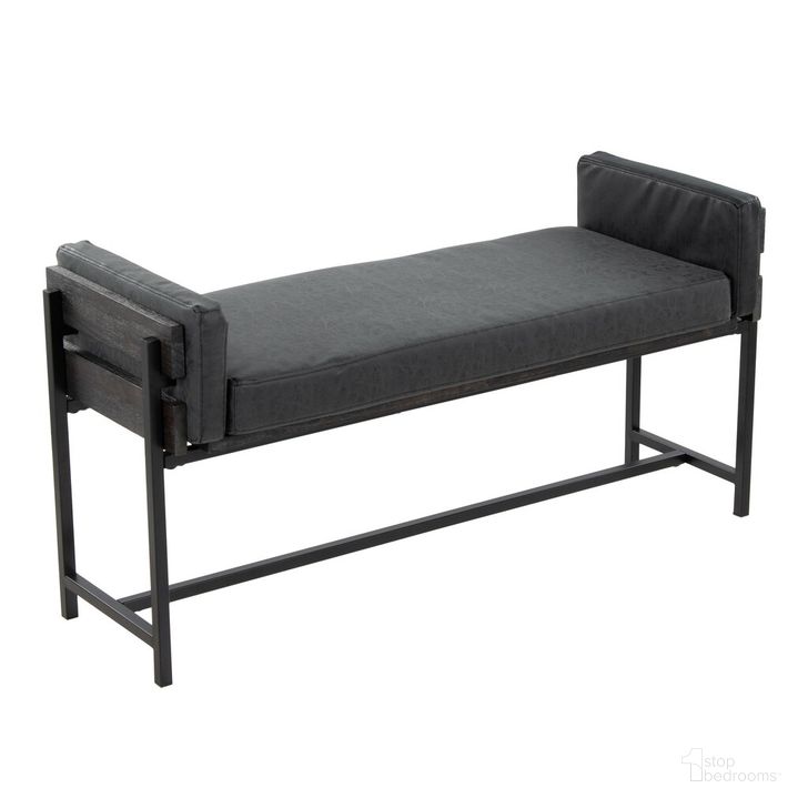 The appearance of Kari Bench In Black and Grey designed by Lumisource in the country / farmhouse interior design. This black piece of furniture  was selected by 1StopBedrooms from Kari Collection to add a touch of cosiness and style into your home. Sku: BC18-KARIPU2 BKGYBK1. Material: Wood. Product Type: Bench. Image1