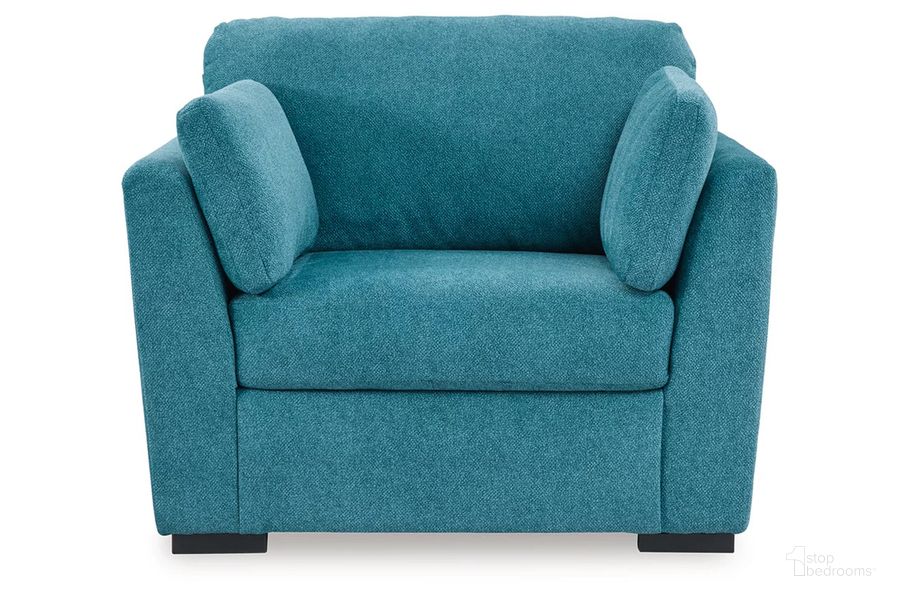 The appearance of Keerwick Oversized Chair In Teal designed by Signature Design by Ashley in the modern / contemporary interior design. This teal piece of furniture  was selected by 1StopBedrooms from Keerwick Collection to add a touch of cosiness and style into your home. Sku: 6750723. Material: Fabric. Product Type: Chair. Image1