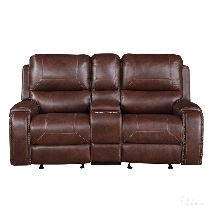The appearance of Keily Brown Manual Glider Recliner Loveseat designed by Steve Silver in the modern / contemporary interior design. This brown piece of furniture  was selected by 1StopBedrooms from Keily Collection to add a touch of cosiness and style into your home. Sku: KE800CL. Material: Wood. Product Type: Reclining Loveseat. Image1