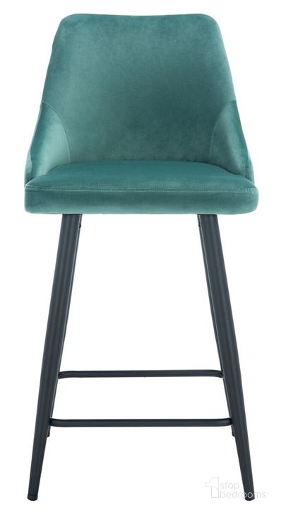 The appearance of Kelsey Counter Stool in Seafoam designed by Safavieh in the modern / contemporary interior design. This seafoam piece of furniture  was selected by 1StopBedrooms from Kelsey Collection to add a touch of cosiness and style into your home. Sku: BST7505B. Material: Steel. Product Type: Barstool. Image1