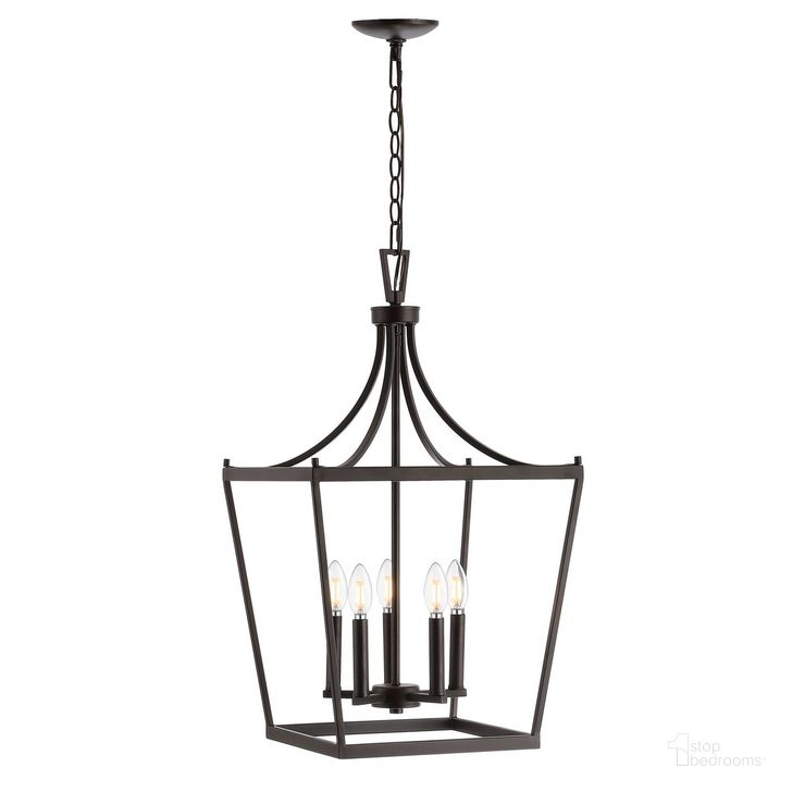 The appearance of Kenris 5Lt Pendant PND4091A designed by Safavieh in the modern / contemporary interior design. This oil rubbed bronze finsh piece of furniture  was selected by 1StopBedrooms from Kenris Collection to add a touch of cosiness and style into your home. Sku: PND4091A. Product Type: Pendant Lighting. Image1