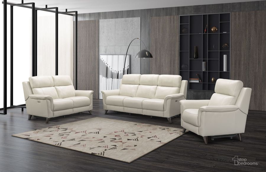 The appearance of Kester Laurel Cream Power Reclining Living Room Set with Power Headrest designed by BarcaLounger in the modern / contemporary interior design. This cream piece of furniture  was selected by 1StopBedrooms from Kester Collection to add a touch of cosiness and style into your home. Sku: 39PH3716372682;29PH3716372682. Material: Leather. Product Type: Living Room Set. Image1