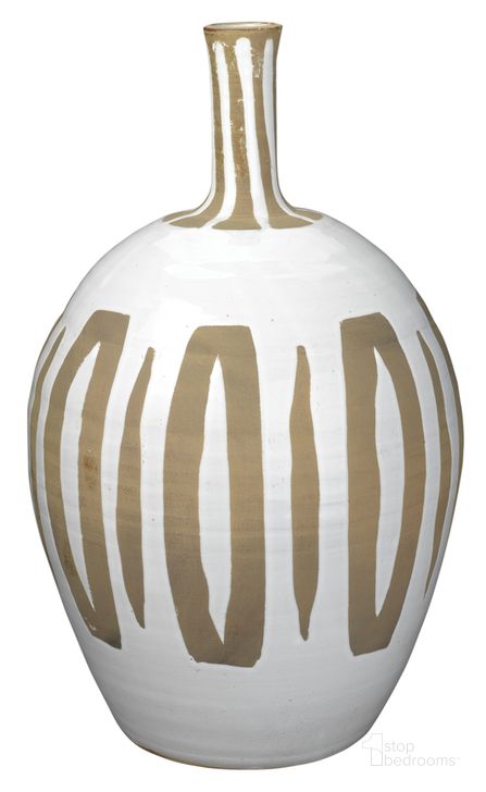 The appearance of Kindred Vase designed by Jamie Young Company in the rustic / southwestern interior design. This white piece of furniture  was selected by 1StopBedrooms from Kindred Collection to add a touch of cosiness and style into your home. Sku: 7KIND-VAWH. Material: Ceramic. Product Type: Vase. Image1