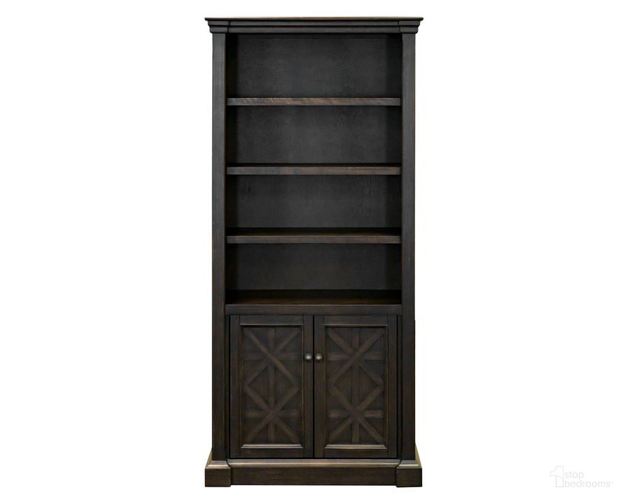 The appearance of Kingston Traditional Wood Bookcase with Doors In Dark Brown designed by Martin Furniture in the traditional interior design. This dark brown piece of furniture  was selected by 1StopBedrooms from Kingston Collection to add a touch of cosiness and style into your home. Sku: IMKN3678D. Material: Wood. Product Type: Bookcase. Image1