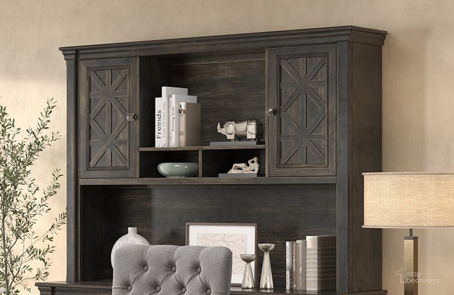The appearance of Kingston Traditional Wood Hutch with Doors In Dark Brown designed by Martin Furniture in the traditional interior design. This dark brown piece of furniture  was selected by 1StopBedrooms from Kingston Collection to add a touch of cosiness and style into your home. Sku: IMKN682. Material: Wood. Product Type: Hutch. Image1