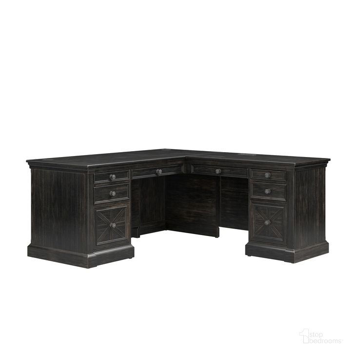 The appearance of Kingston Traditional Wood Return L-Desk In Dark Brown designed by Martin Furniture in the traditional interior design. This dark brown piece of furniture  was selected by 1StopBedrooms from Kingston Collection to add a touch of cosiness and style into your home. Sku: IMKN684R-KIT. Material: Wood. Product Type: Office Desk. Image1