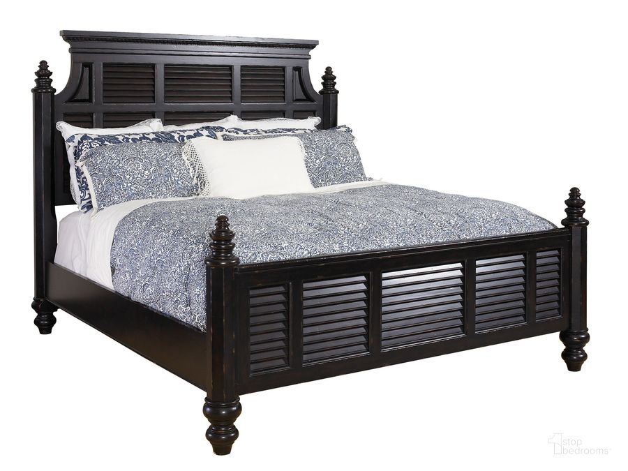 The appearance of Kingstown Rich Tamarind Malabar Cal. King Panel Bed designed by Tommy Bahama in the traditional interior design. This black piece of furniture  was selected by 1StopBedrooms from Kingstown Collection to add a touch of cosiness and style into your home. Sku: 01-0619-135C. Bed Type: Panel Bed. Material: Leather. Product Type: Panel Bed. Bed Size: California King. Image1