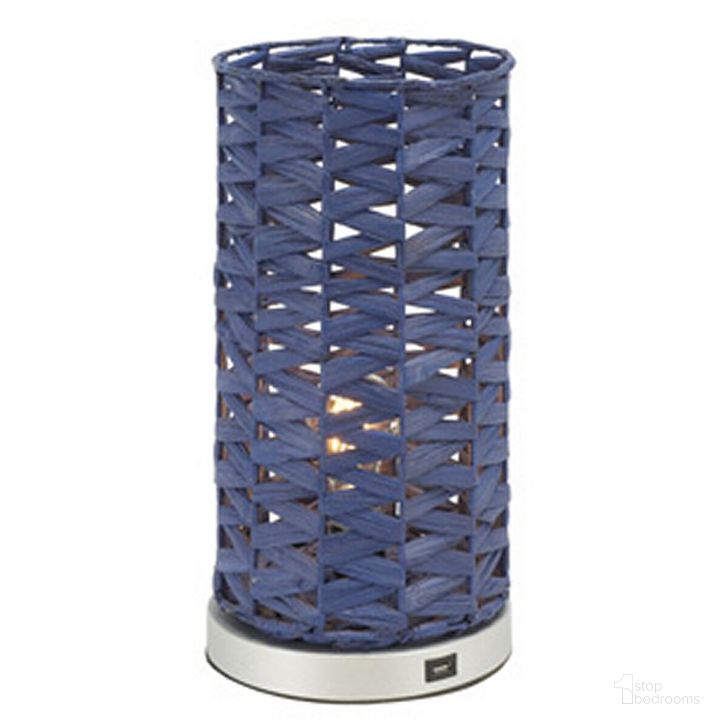 The appearance of Kirin 15 Inch Blue Water Hyacinth Table Lamp with Usb Port designed by Safavieh in the modern / contemporary interior design. This blue piece of furniture  was selected by 1StopBedrooms from Kirin Collection to add a touch of cosiness and style into your home. Sku: TBL9012A. Product Type: Table Lamp. Image1