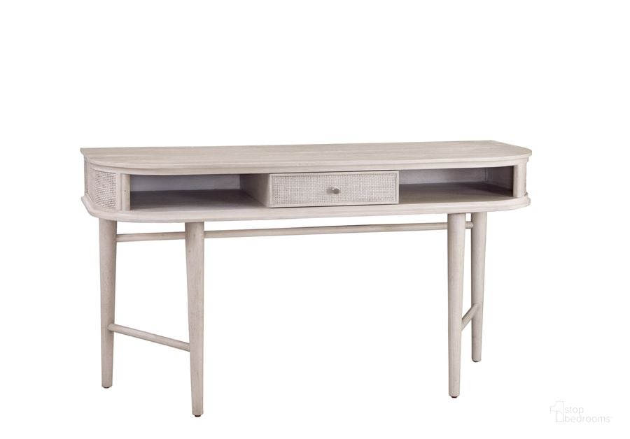 The appearance of Korey Desk In Cream designed by Bassett Mirror Company in the traditional interior design. This cream piece of furniture  was selected by 1StopBedrooms from Korey Collection to add a touch of cosiness and style into your home. Sku: 7096-LR-579. Product Type: Desk. Material: Rubberwood. Image1