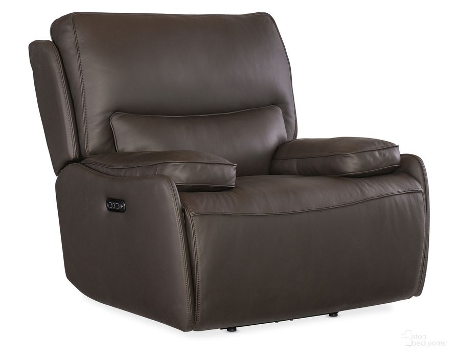The appearance of Kramer Zero Gravity Power Recliner W/ Power Headrest In Brown designed by Hooker in the transitional interior design. This brown piece of furniture  was selected by 1StopBedrooms from MS Collection to add a touch of cosiness and style into your home. Sku: SS719-PHZ1-089. Material: Leather. Product Type: Recliner. Image1