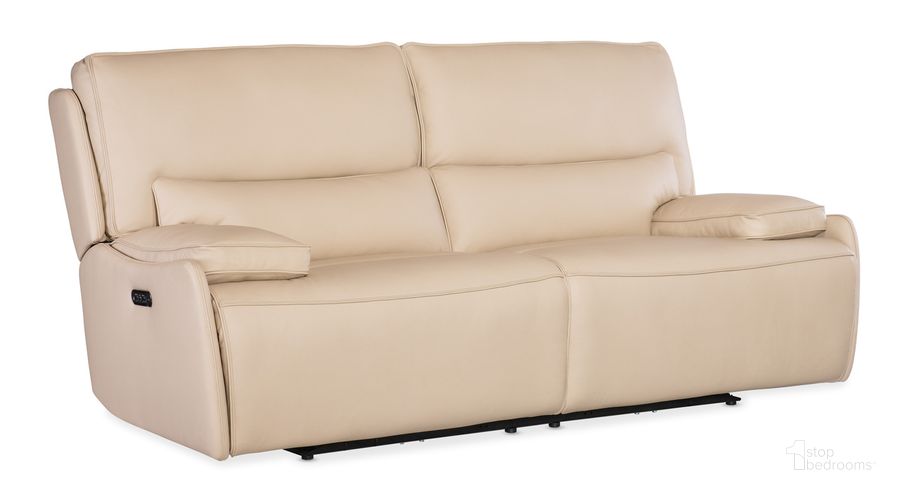 The appearance of Kramer Zero Gravity Power Sofa W/ Power Headrest In Beige designed by Hooker in the transitional interior design. This beige piece of furniture  was selected by 1StopBedrooms from MS Collection to add a touch of cosiness and style into your home. Sku: SS719-PHZ3-012. Material: Leather. Product Type: Reclining Sofa. Image1