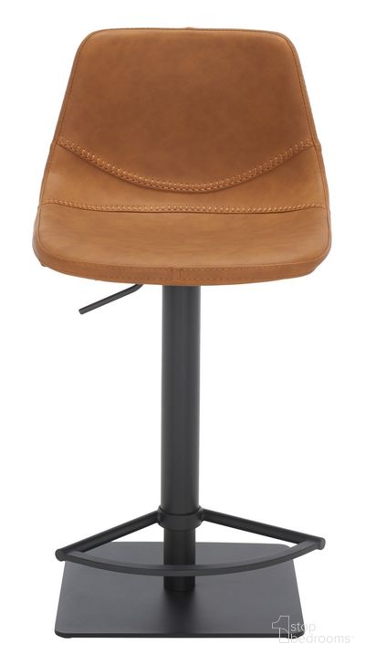 The appearance of Kynlee Gas Lift Barstool in Cognac designed by Safavieh in the modern / contemporary interior design. This cognac piece of furniture  was selected by 1StopBedrooms from Kynlee Collection to add a touch of cosiness and style into your home. Sku: BST3016B. Product Type: Barstool. Image1