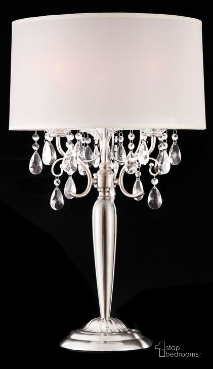 The appearance of Sophy Table Lamp In White and Chrome designed by Furniture of America in the glam interior design. This white and chrome piece of furniture  was selected by 1StopBedrooms from Sophy Collection to add a touch of cosiness and style into your home. Sku: L95109T. Material: Metal. Product Type: Table Lamp.