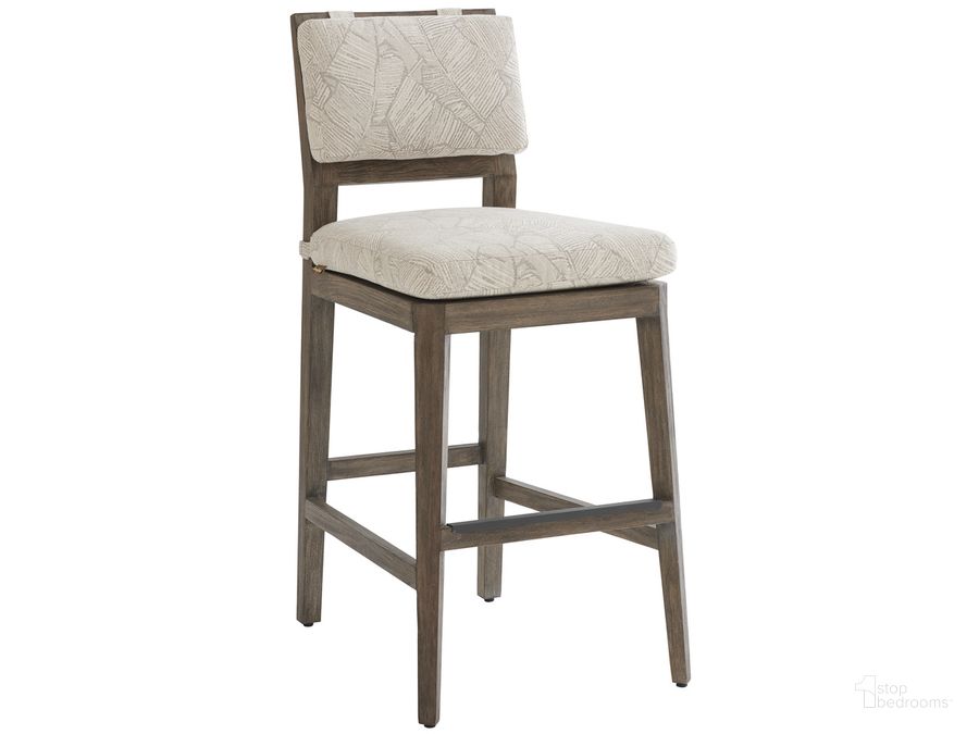 The appearance of La Jolla Bar Stool designed by Tommy Bahama in the modern / contemporary interior design. This taupe piece of furniture  was selected by 1StopBedrooms from La Jolla Collection to add a touch of cosiness and style into your home. Sku: 01-3950-16-40. Material: Wood. Product Type: Barstool. Image1
