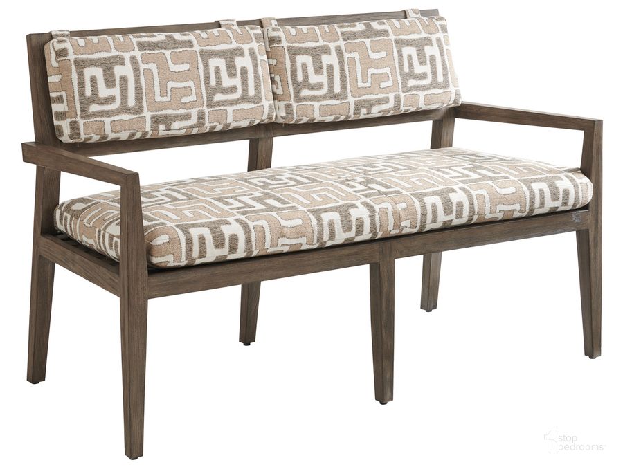 The appearance of La Jolla Bench designed by Tommy Bahama in the modern / contemporary interior design. This taupe piece of furniture  was selected by 1StopBedrooms from La Jolla Collection to add a touch of cosiness and style into your home. Sku: 01-3950-936-40. Material: Wood. Product Type: Bench. Image1