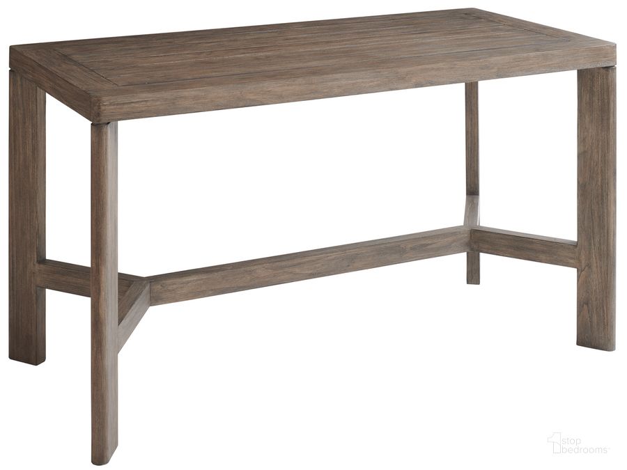 The appearance of La Jolla Bistro Table designed by Tommy Bahama in the modern / contemporary interior design. This taupe piece of furniture  was selected by 1StopBedrooms from La Jolla Collection to add a touch of cosiness and style into your home. Sku: 01-3950-873. Material: Wood. Product Type: Bistro Table. Image1