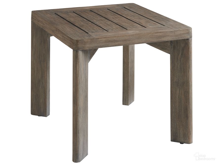 The appearance of La Jolla End Table 01-3950-955 designed by Tommy Bahama in the modern / contemporary interior design. This taupe piece of furniture  was selected by 1StopBedrooms from La Jolla Collection to add a touch of cosiness and style into your home. Sku: 01-3950-955. Material: Wood. Product Type: End Table. Image1