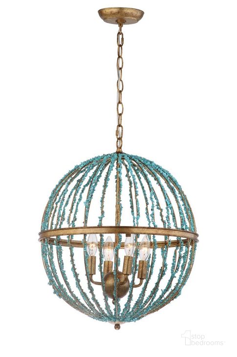 The appearance of Lalita Blue Cage Chandelier designed by Safavieh in the modern / contemporary interior design. This blue piece of furniture  was selected by 1StopBedrooms from Safavieh CHA Collection to add a touch of cosiness and style into your home. Sku: CHA4008A. Product Type: Chandelier. Image1