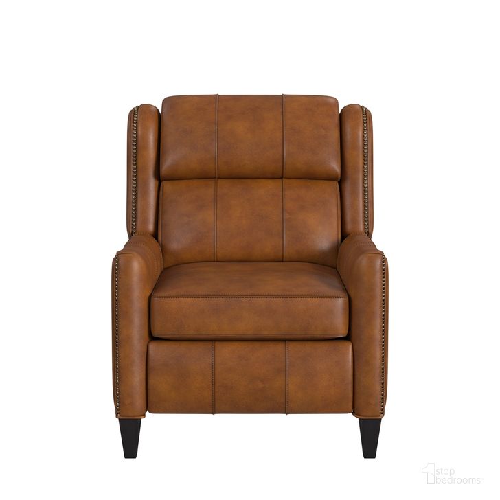 The appearance of Lancaster Recliner In Brown designed by Hooker in the traditional interior design. This brown piece of furniture  was selected by 1StopBedrooms from Lancaster Collection to add a touch of cosiness and style into your home. Sku: BYX-3410980015-85PLBN. Material: Leather. Product Type: Recliner. Image1