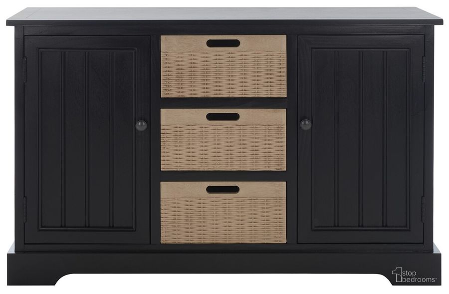 The appearance of Landers 2 Door Console and 3 Removable Baskets in Black and Natural designed by Safavieh in the modern / contemporary interior design. This black and natural piece of furniture  was selected by 1StopBedrooms from Landers Collection to add a touch of cosiness and style into your home. Sku: CNS5736B. Material: Wood. Product Type: Console. Image1