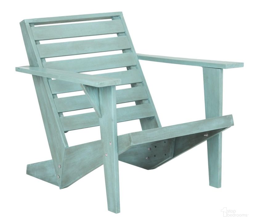 The appearance of Lanty Oriental Blue Adirondack Chair designed by Safavieh in the modern / contemporary interior design. This blue piece of furniture  was selected by 1StopBedrooms from Lanty Collection to add a touch of cosiness and style into your home. Sku: PAT6746C. Product Type: Side Chair. Image1