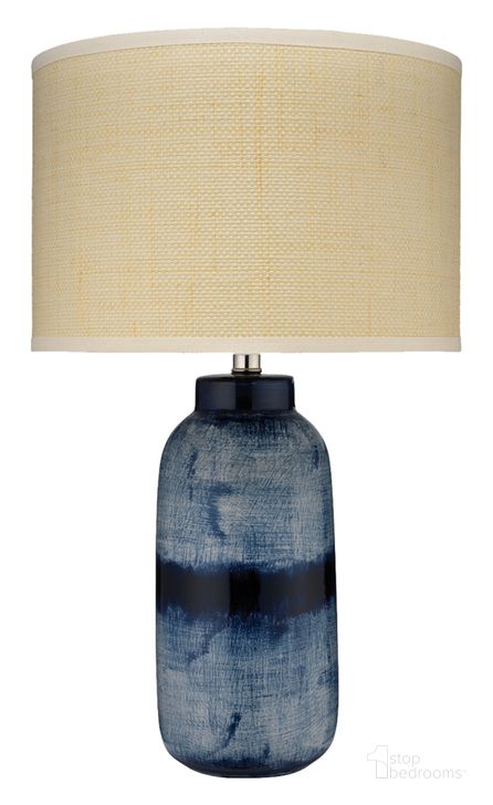 The appearance of Large Batik Table Lamp designed by Jamie Young Company in the coastal interior design. This indigo piece of furniture  was selected by 1StopBedrooms from Batik Collection to add a touch of cosiness and style into your home. Sku: 9BATIKLGTLIN. Material: Ceramic. Product Type: Table Lamp. Image1