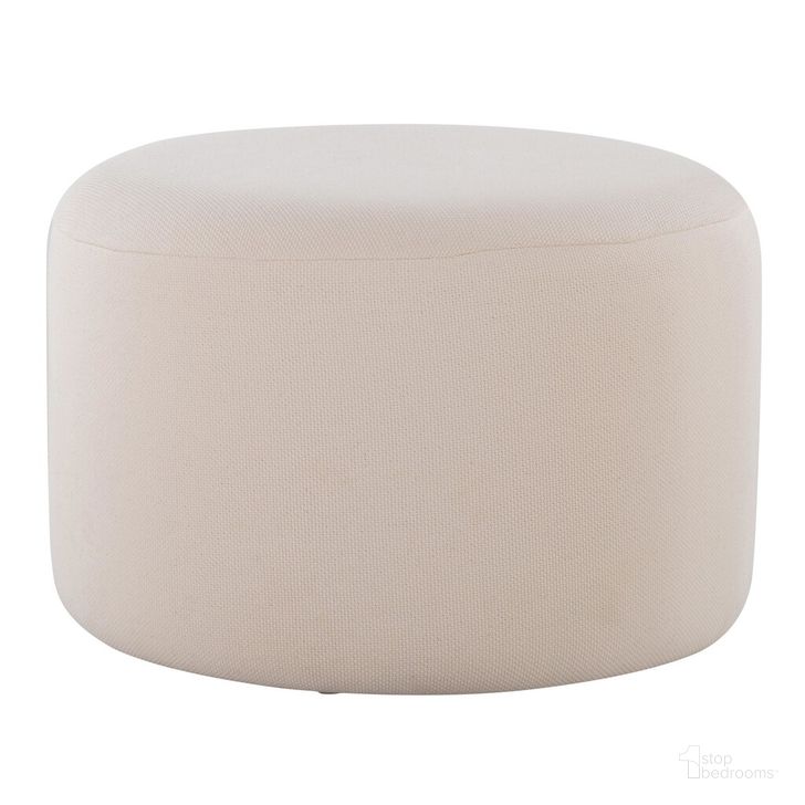 The appearance of Large Round Pouf In Beige designed by Lumisource in the modern / contemporary interior design. This beige piece of furniture  was selected by 1StopBedrooms from Pouf Collection to add a touch of cosiness and style into your home. Sku: OT-POUF25RND BG. Material: Wood. Product Type: Ottoman. Image1