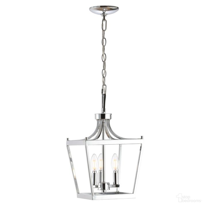 The appearance of Larton 3Lt Pendant PND4089B designed by Safavieh in the modern / contemporary interior design. This chrome piece of furniture  was selected by 1StopBedrooms from Larton Collection to add a touch of cosiness and style into your home. Sku: PND4089B. Product Type: Pendant Lighting. Material: Chrome. Image1