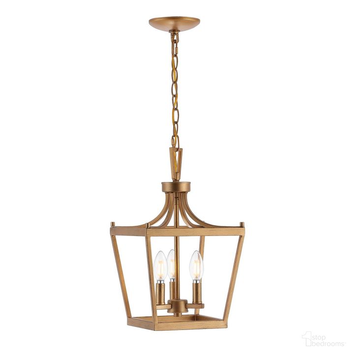 The appearance of Larton 3Lt Pendant PND4089C designed by Safavieh in the modern / contemporary interior design. This gold piece of furniture  was selected by 1StopBedrooms from Larton Collection to add a touch of cosiness and style into your home. Sku: PND4089C. Product Type: Pendant Lighting. Image1