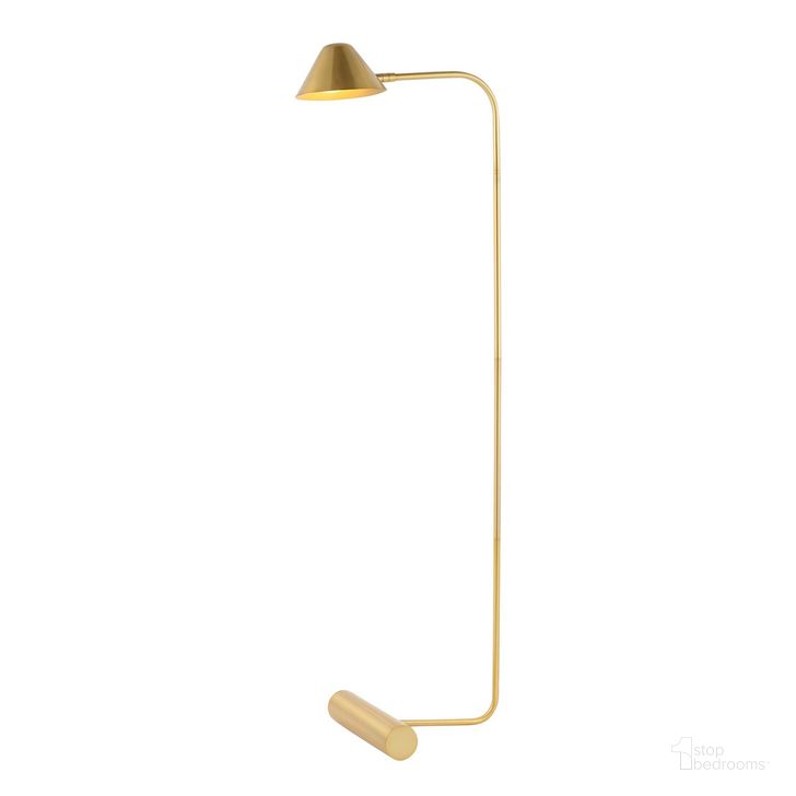 The appearance of Laverne Floor Lamp in Gold designed by Safavieh in the modern / contemporary interior design. This gold piece of furniture  was selected by 1StopBedrooms from Laverne Collection to add a touch of cosiness and style into your home. Sku: FLL4113A. Material: Metal. Product Type: Floor Lamp. Image1