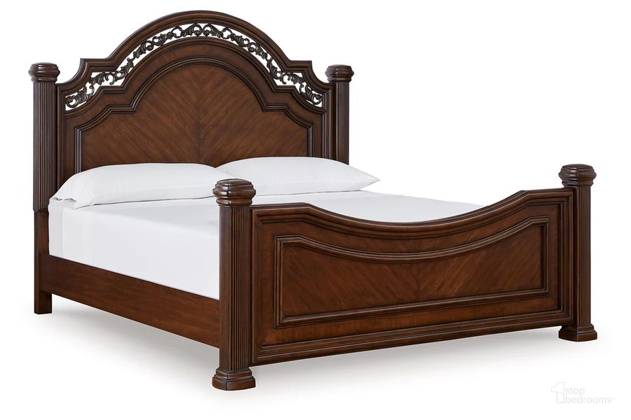 The appearance of Lavinton California King Poster Bed In Brown designed by Signature Design by Ashley in the traditional interior design. This brown piece of furniture  was selected by 1StopBedrooms from Lavinton Collection to add a touch of cosiness and style into your home. Sku: B764-50;B764-72;B764-94. Bed Type: Poster Bed. Material: Wood. Product Type: Poster Bed. Bed Size: California King. Image1