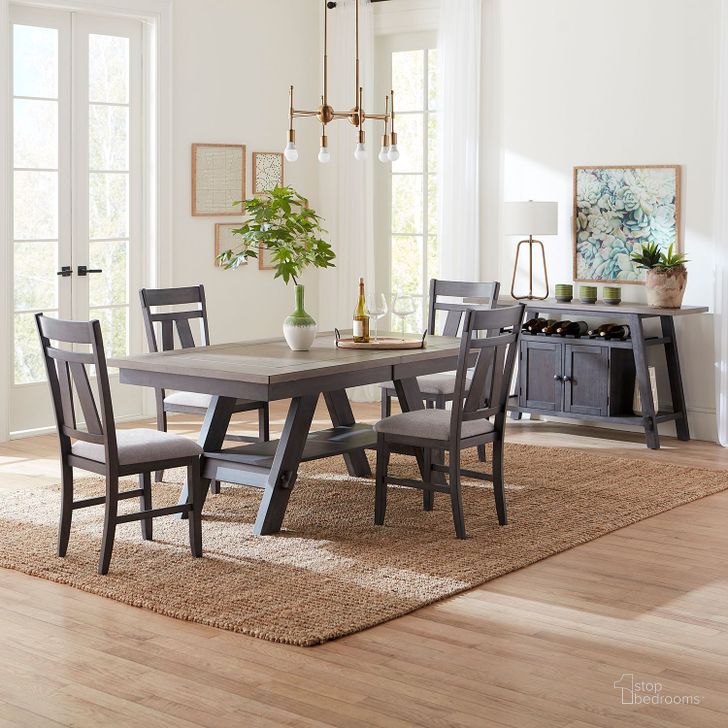 The appearance of Lawson Slate Extendable Dining Room Set designed by Liberty in the transitional interior design. This brown piece of furniture  was selected by 1StopBedrooms from Lawson Collection to add a touch of cosiness and style into your home. Sku: 116GY-P4090;116GY-T4090T;116GY-C2501S. Product Type: Dining Room Set. Material: Rubberwood. Image1