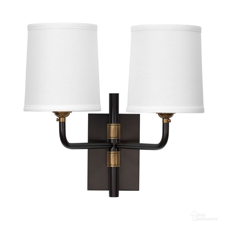 The appearance of Lawton Double Arm Wall Sconce In Oil Rubbed Bronze designed by Jamie Young Company in the modern / contemporary interior design. This oil rubbed bronze piece of furniture  was selected by 1StopBedrooms from Lawton Collection to add a touch of cosiness and style into your home. Sku: 4LAWT-DBOB. Material: Metal. Product Type: Wall Sconce. Image1