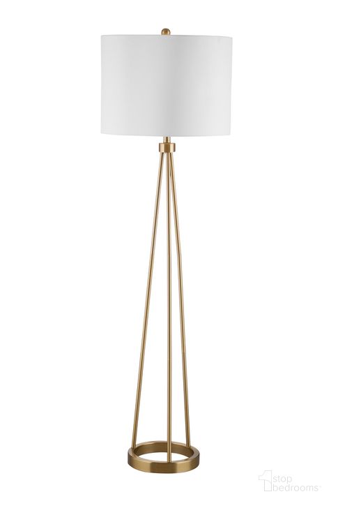 The appearance of Legacy Floor Lamp In Gold designed by Bassett Mirror Company in the modern / contemporary interior design. This gold piece of furniture  was selected by 1StopBedrooms from  to add a touch of cosiness and style into your home. Sku: L4382F. Material: Metal. Product Type: Floor Lamp. Image1