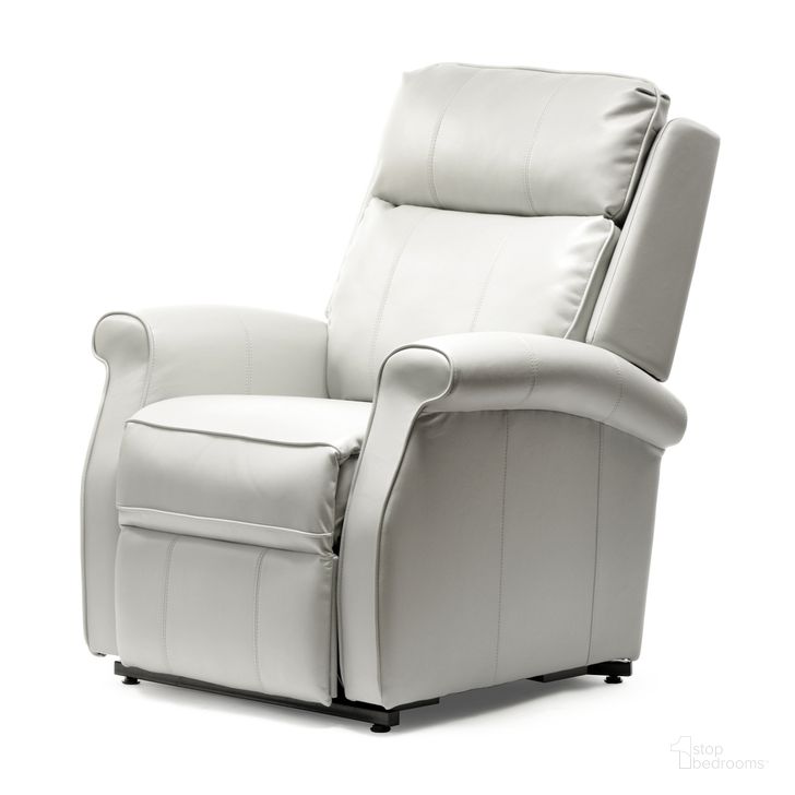 The appearance of Lehman Traditional Lift Chair In Ivory designed by Comfort Pointe in the transitional interior design. This ivory piece of furniture  was selected by 1StopBedrooms from Lehman Collection to add a touch of cosiness and style into your home. Sku: 8026-58. Product Type: Reclining Chair. Material: Plywood. Image1