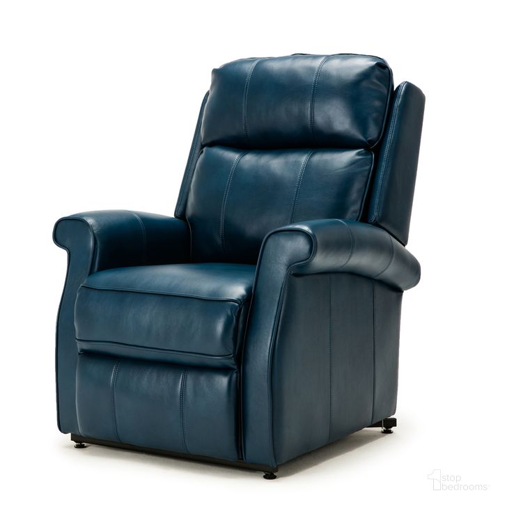 The appearance of Lehman Traditional Lift Chair In Navy Blue designed by Comfort Pointe in the transitional interior design. This navy blue piece of furniture  was selected by 1StopBedrooms from Lehman Collection to add a touch of cosiness and style into your home. Sku: 8026-10. Product Type: Reclining Chair. Material: Plywood. Image1
