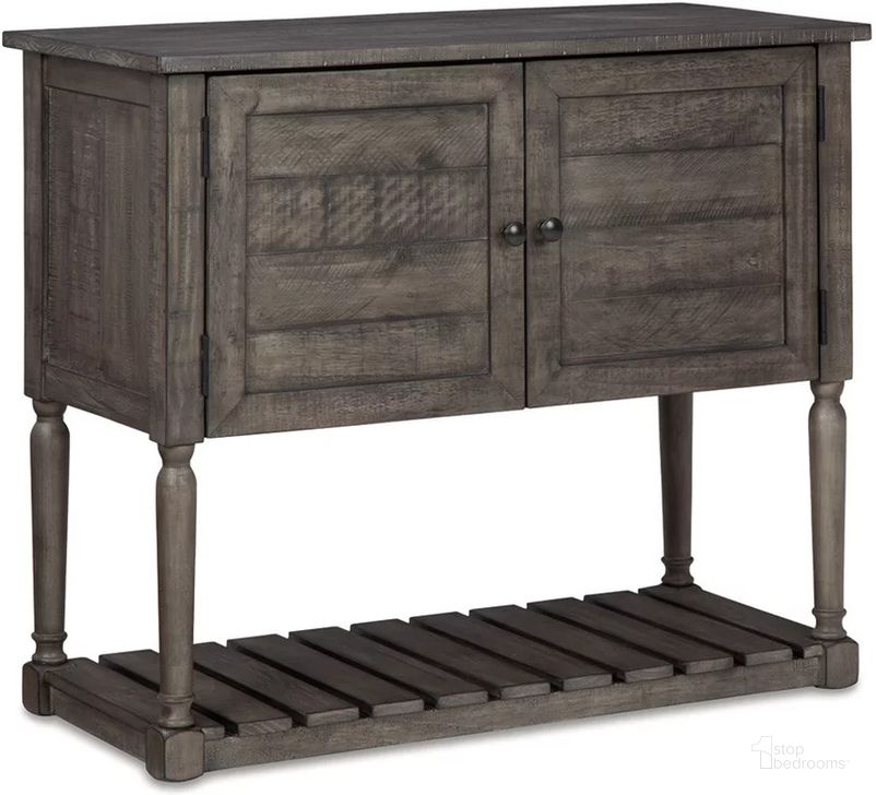 The appearance of Lennick Antique Gray Accent Cabinet designed by Signature Design by Ashley in the transitional interior design. This antique gray piece of furniture  was selected by 1StopBedrooms from Lennick Collection to add a touch of cosiness and style into your home. Sku: A4000371. Material: Wood. Product Type: Accent Cabinet. Image1