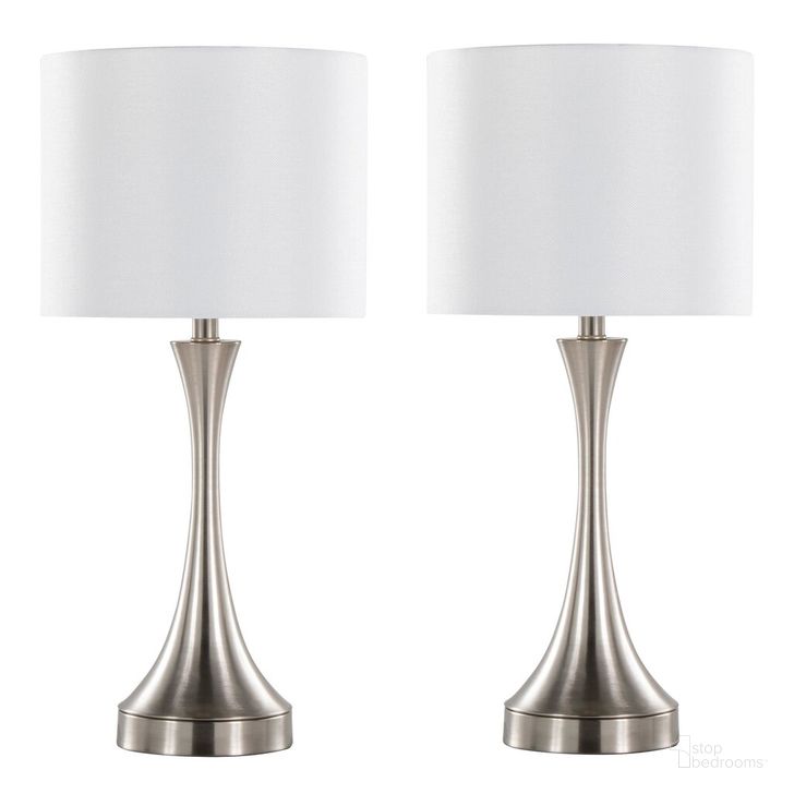 The appearance of Lenuxe 25.25 Inch Metal Table Lamp with USB Set of 2 In White designed by Lumisource in the modern / contemporary interior design. This white piece of furniture  was selected by 1StopBedrooms from Lenuxe Collection to add a touch of cosiness and style into your home. Sku: GTS25-LENUXE BNIW2. Material: Metal. Product Type: Table Lamp. Image1