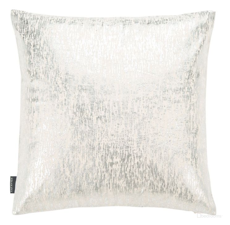 The appearance of Letara Pillow in Silver and White designed by Safavieh in the modern / contemporary interior design. This silver and white piece of furniture  was selected by 1StopBedrooms from Letara Collection to add a touch of cosiness and style into your home. Sku: PLS7182A-1818. Material: Polyester. Product Type: Pillow. Image1