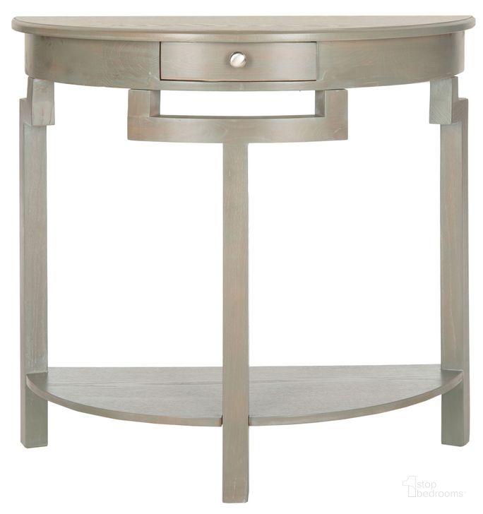 The appearance of Liana French Grey Console designed by Safavieh in the transitional interior design. This ash gray piece of furniture  was selected by 1StopBedrooms from Liana Collection to add a touch of cosiness and style into your home. Sku: AMH6623A. Material: Wood. Product Type: Console. Image1
