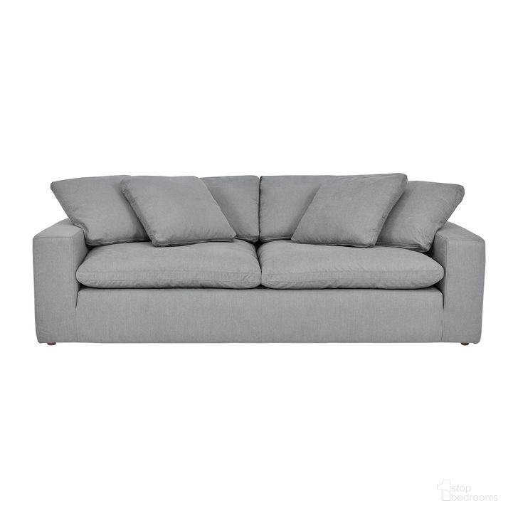 The appearance of Liberty 96.5 Inch Upholstered Sofa In Gray designed by Armen Living in the modern / contemporary interior design. This gray piece of furniture  was selected by 1StopBedrooms from Liberty Collection to add a touch of cosiness and style into your home. Sku: LCLB3PSL. Material: Wood. Product Type: Sofa. Image1