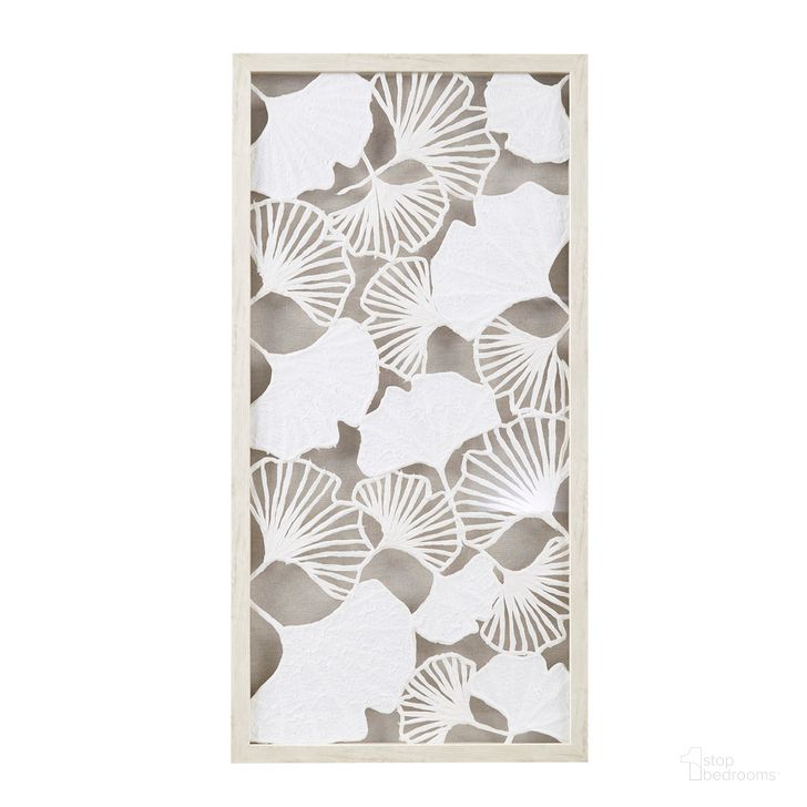 The appearance of Lillian Framed Rice Paper Shadow Box Gingko Leaf Wall Decor Art In Off White designed by Olliix in the  interior design. This off white piece of furniture  was selected by 1StopBedrooms from Lillian Collection to add a touch of cosiness and style into your home. Sku: MT95B-0079. Material: Paper. Product Type: Wall Decor. Image1